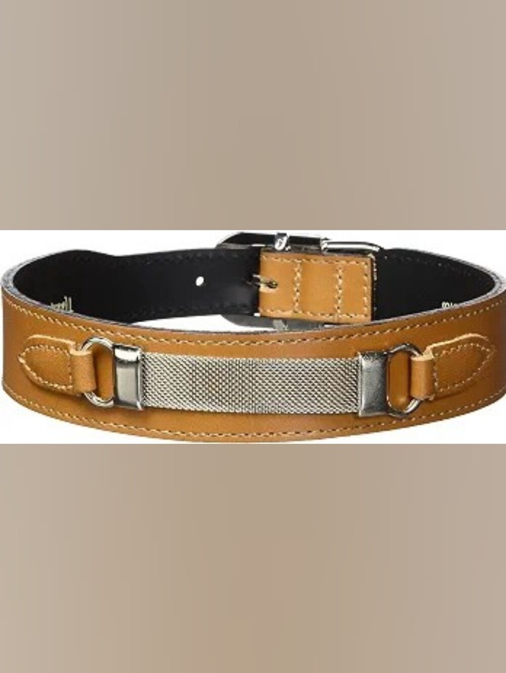 NEW Tags Hartman & Rose Barclay Dog Collar, 16 to 18-Inch, Tan Italian Leather